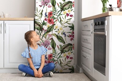 Kühlschrank aufkleber Tropische blumen