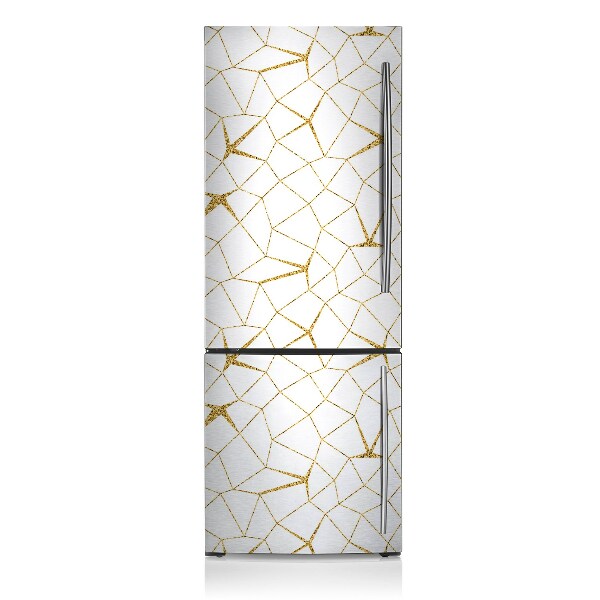 Kühlschrank magnet folie Goldenes mosaik