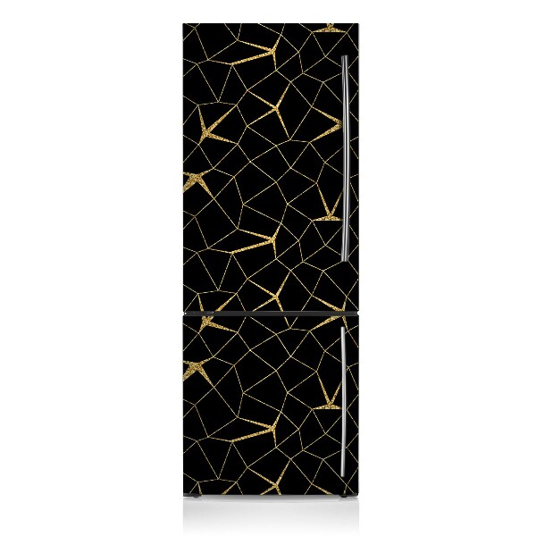 Kühlschrank magnet folie Gold- und schwarzmosaik