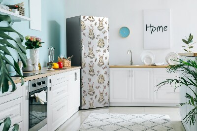 Magnet auf kühlschrank folie dekoration Hellbraune kaninchen