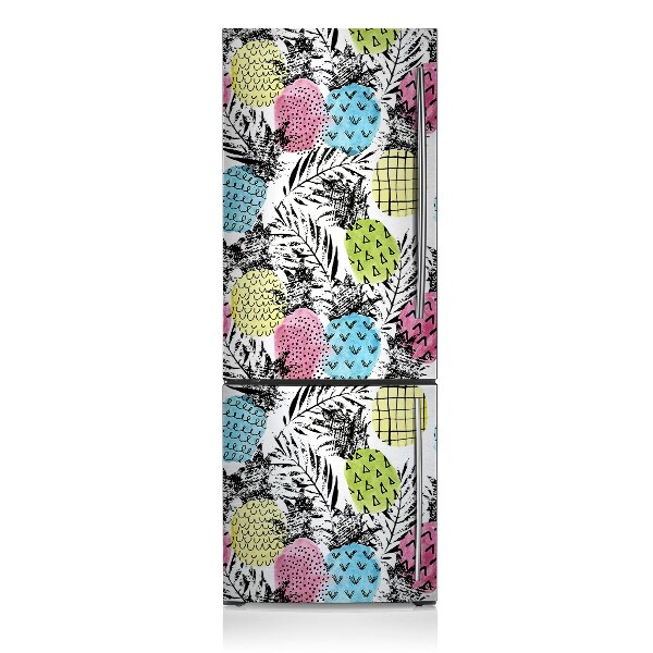 Kühlschrank magnet folie Bunte ananas