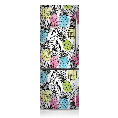 Kühlschrank magnet folie Bunte ananas
