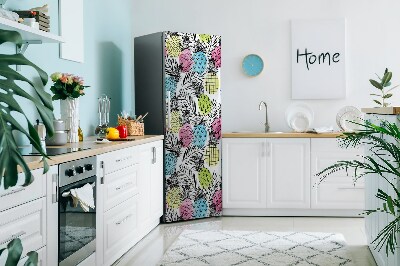 Kühlschrank magnet folie Bunte ananas