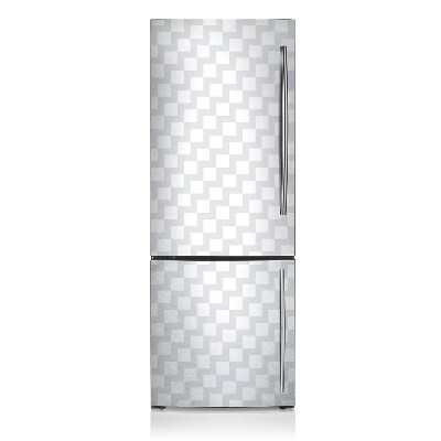 Magnetischer kühlschrank-aufkleber 3d-quadratmuster