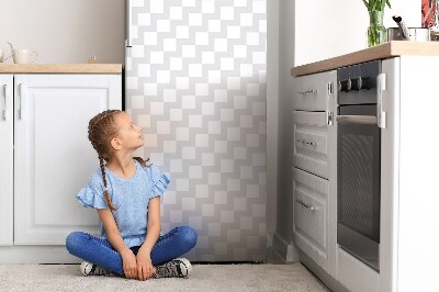 Magnetischer kühlschrank-aufkleber 3d-quadratmuster