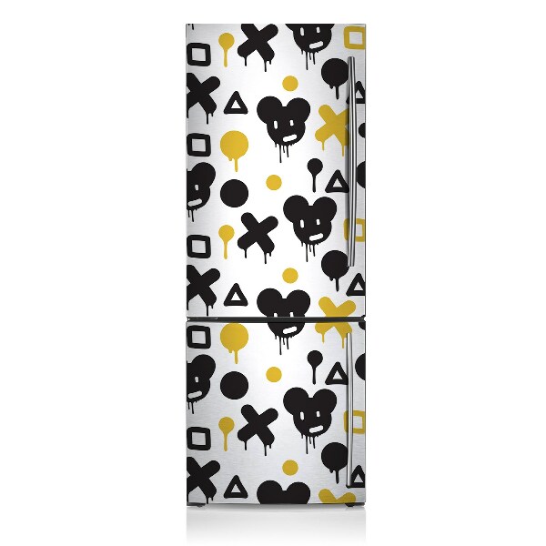 Kühlschrank magnet folie Schwarze graffiti