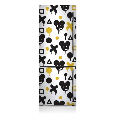 Kühlschrank magnet folie Schwarze graffiti