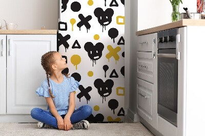 Kühlschrank magnet folie Schwarze graffiti