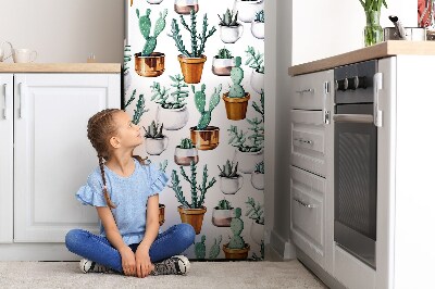 Kühlschrank aufkleber Kakteen in töpfen