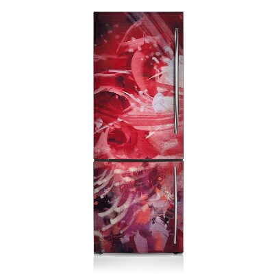 Magnet auf kühlschrank folie dekoration Rote blume