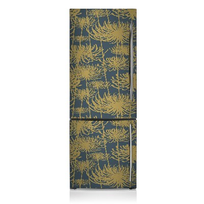 Kühlschrank aufkleber Goldene blumen