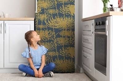 Kühlschrank aufkleber Goldene blumen