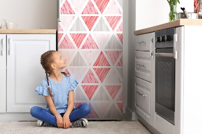 Kühlschrank aufkleber Rosa dreiecke