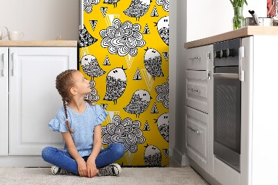 Kühlschrank aufkleber Doodle vögel