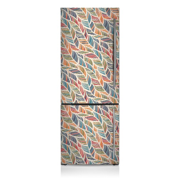 Magnetischer kühlschrank-aufkleber Bunte wellen