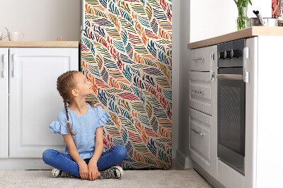 Magnetischer kühlschrank-aufkleber Bunte wellen