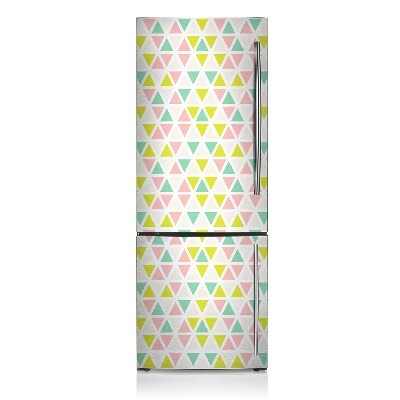 Magnet auf kühlschrank folie dekoration Bunte dreiecke