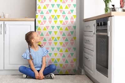 Magnet auf kühlschrank folie dekoration Bunte dreiecke