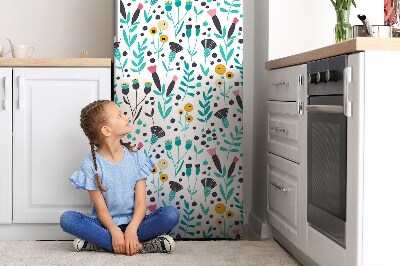 Kühlschrank aufkleber Skandinavische blume