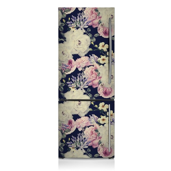 Kühlschrank aufkleber Weiße vintage rose