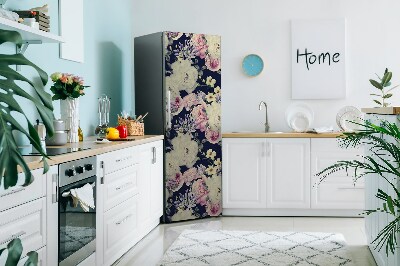 Kühlschrank aufkleber Weiße vintage rose