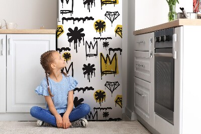 Kühlschrank aufkleber Krone von graffiti