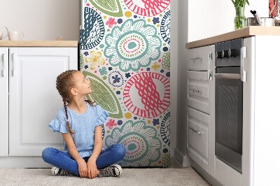 Kühlschrank aufkleber Farbenfrohe blumen