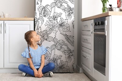 Kühlschrank aufkleber Blume tränen linie
