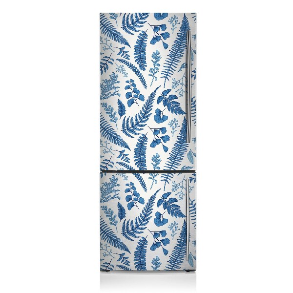 Magnet auf kühlschrank folie dekoration Blauer farn