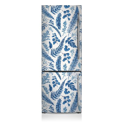 Magnet auf kühlschrank folie dekoration Blauer farn