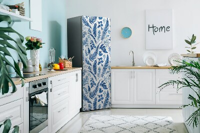 Magnet auf kühlschrank folie dekoration Blauer farn