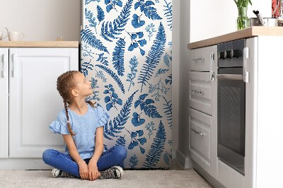 Magnet auf kühlschrank folie dekoration Blauer farn
