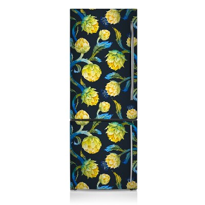 Kühlschrank aufkleber Artischockenblumen