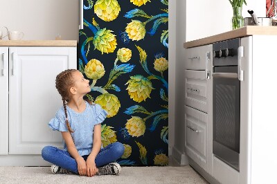 Kühlschrank aufkleber Artischockenblumen