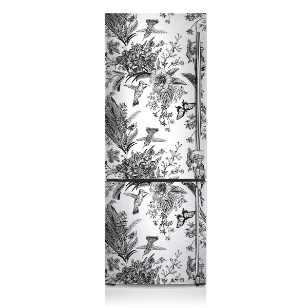 Kühlschrank magnet folie Schwarz-weiß-garten