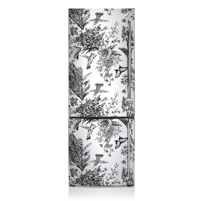 Kühlschrank magnet folie Schwarz-weiß-garten
