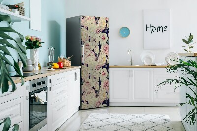Kühlschrank aufkleber Weiße rosen