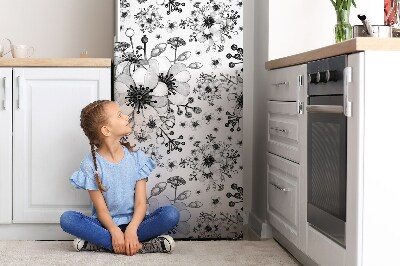 Kühlschrank matte Schwarz-weiß-muster