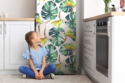 Magnetischer kühlschrank-aufkleber Exotische blätter