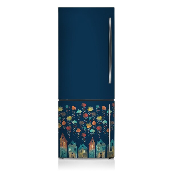 Kühlschrank matte Farbenfrohe häuser