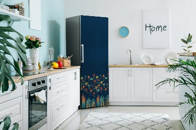 Kühlschrank matte Farbenfrohe häuser