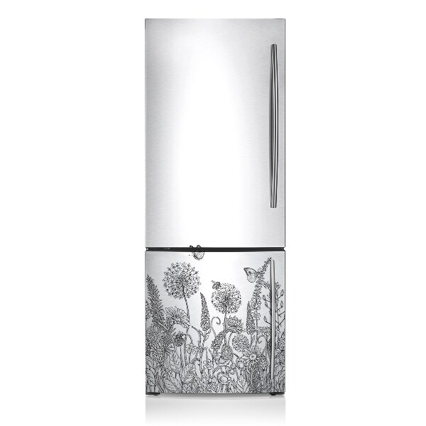 Kühlschrank magnet folie Blumenskizze