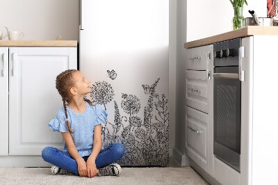 Kühlschrank magnet folie Blumenskizze