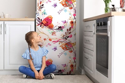 Kühlschrank magnet folie Vögel auf dem zweig