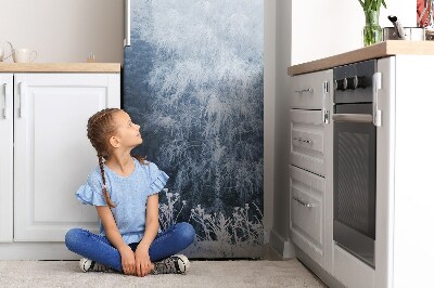 Magnet auf kühlschrank folie dekoration Winterbäume