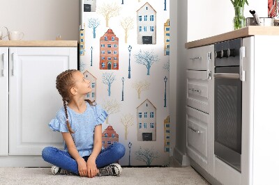 Magnet auf kühlschrank folie dekoration Gebäude