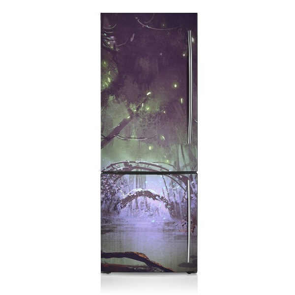 Magnet auf kühlschrank folie dekoration Dunkler wald