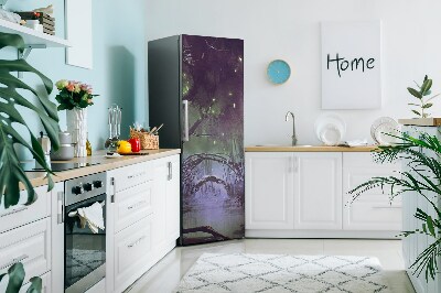 Magnet auf kühlschrank folie dekoration Dunkler wald