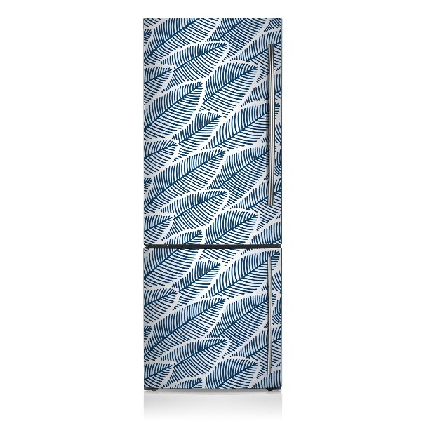 Kühlschrank matte Blaue blätter