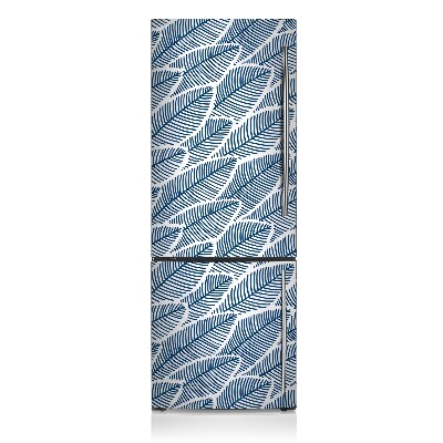 Kühlschrank matte Blaue blätter